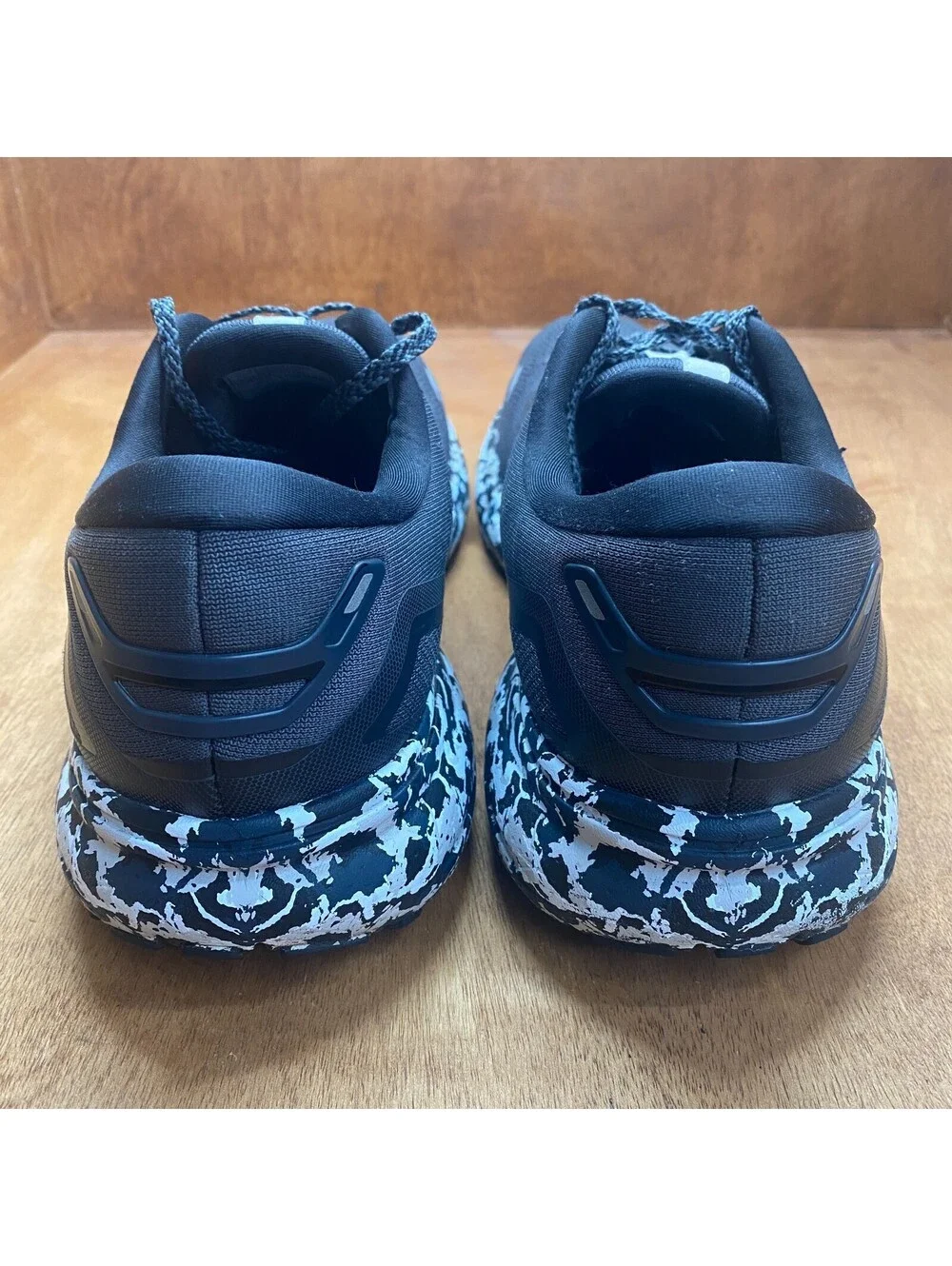 Brooks Ghost 15 Mens Sz 11.5 D Running Shoes Black Ebony Oyster Camo 1103931D004